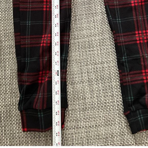 SHO SHO NWT Plaid Button Stretchy One Piece  Pajamas L - Picture 6 of 6